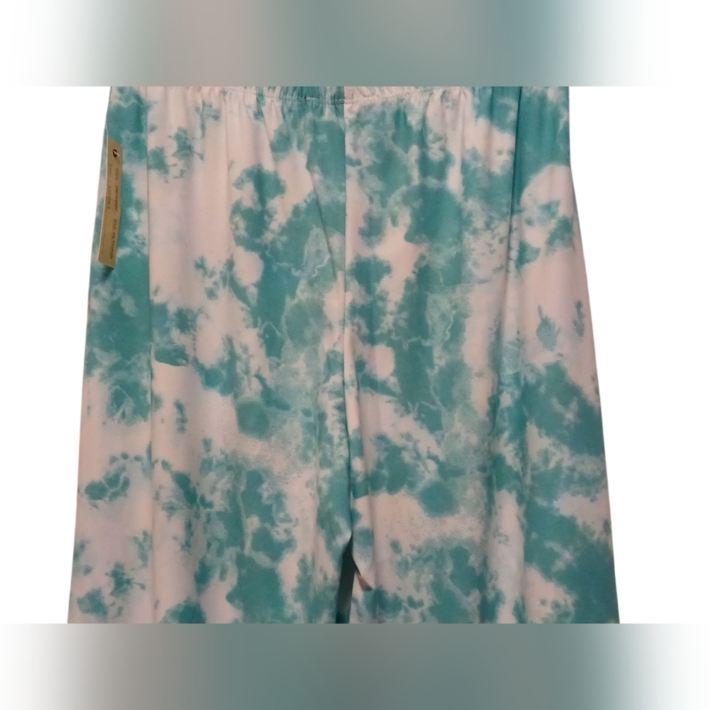 Melissa Paige -NWT, Women Size PS, Tie dye Palazzo Wide Leg Boho Turquoise Pants - Picture 8 of 10